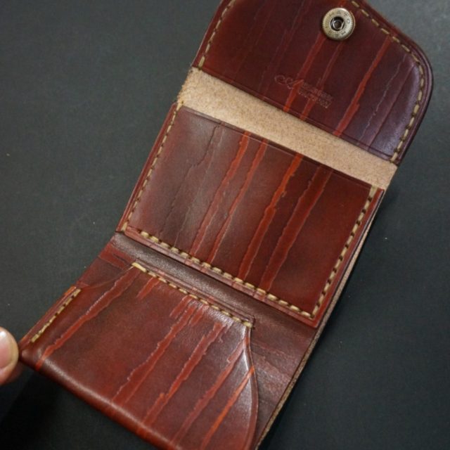 real wood leather スリムコンパクトウォレット image