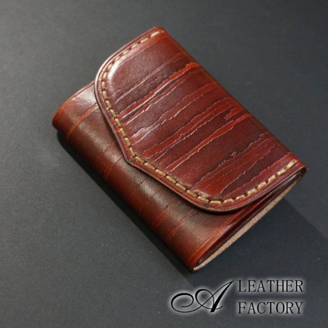 real wood leather スリムコンパクトウォレット